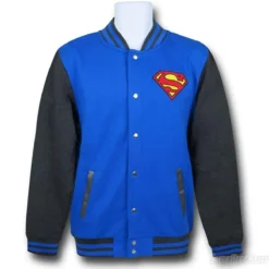 Bioworld Superman Logo Mens Letterman Jacket