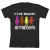 Bioworld Five Nights At Freddy's "5 Nights At Freddy's" Boy's Black T-Shirt