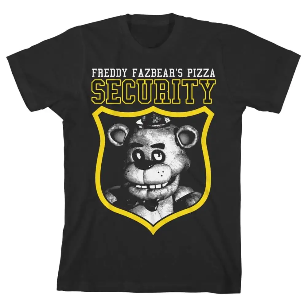 Bioworld Five Nights At Freddy's "Security" Boy's Black T-Shirt 1 Bioworld Five Nights At Freddy's "Security" Boy's Black T-Shirt