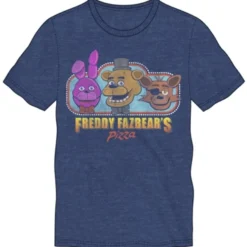 Bioworld Five Nights At Freddys "Freddy Fazbear's Pizza" Blue Men's T-Shirt