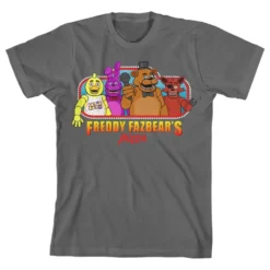 Bioworld Five Nights At Freddy's "Fazbear's Pizza" Boy's Gray T-Shirt