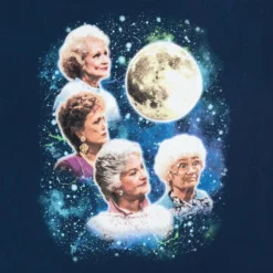 Bioworld Golden Girls 80's Wolf Moon Men's Funny T-Shirt | Navy -Hoodies Sales BIW TS79EYGDG PD
