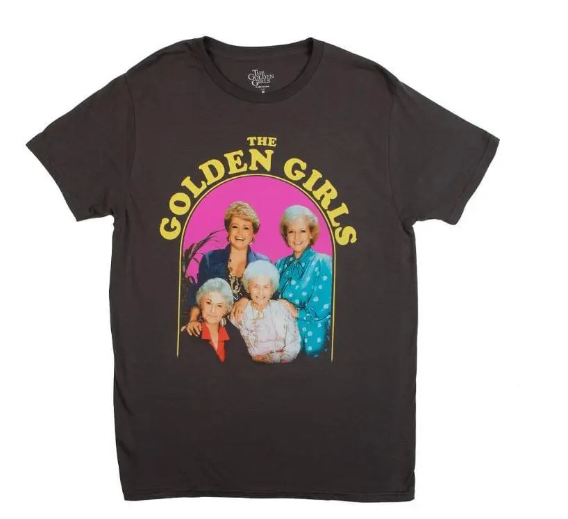 Bioworld Golden Girls Group Shot Vintage T-Shirt | Charcoal Grey Shirt Featuring The Cast 1 Bioworld Golden Girls Group Shot Vintage T-Shirt | Charcoal Grey Shirt Featuring The Cast