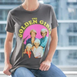Bioworld Golden Girls Group Shot Vintage T-Shirt | Charcoal Grey Shirt Featuring The Cast 17 Bioworld Golden Girls Group Shot Vintage T-Shirt | Charcoal Grey Shirt Featuring The Cast -Hoodies Sales BIW TS8A00GDG PE