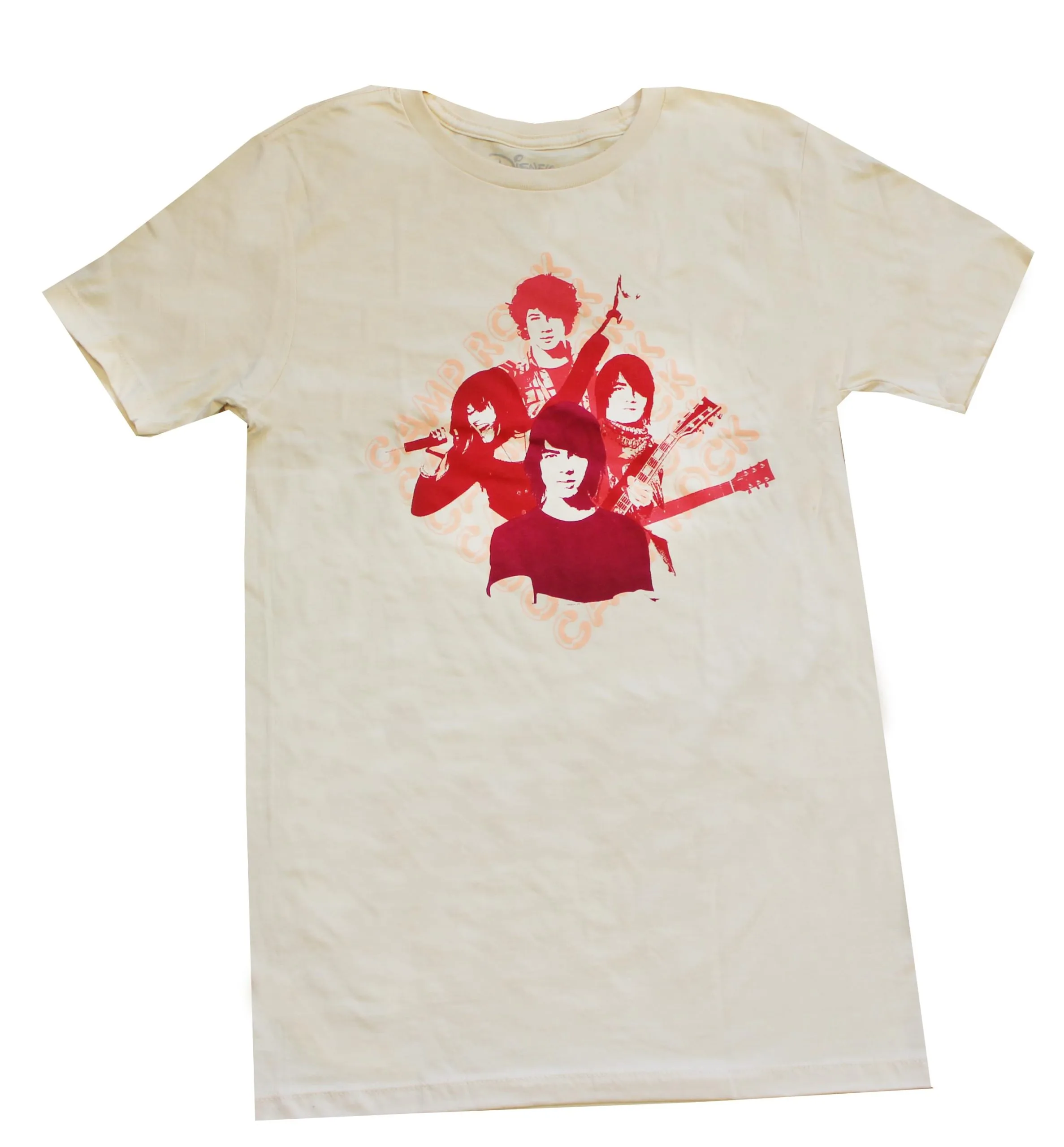 Bioworld Disney's Camp Rock Cast Adult Tan T-Shirt 1 Bioworld Disney's Camp Rock Cast Adult Tan T-Shirt