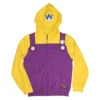 Costume Agent Super Mario Wario Adult Costume Zip Up Hoodie