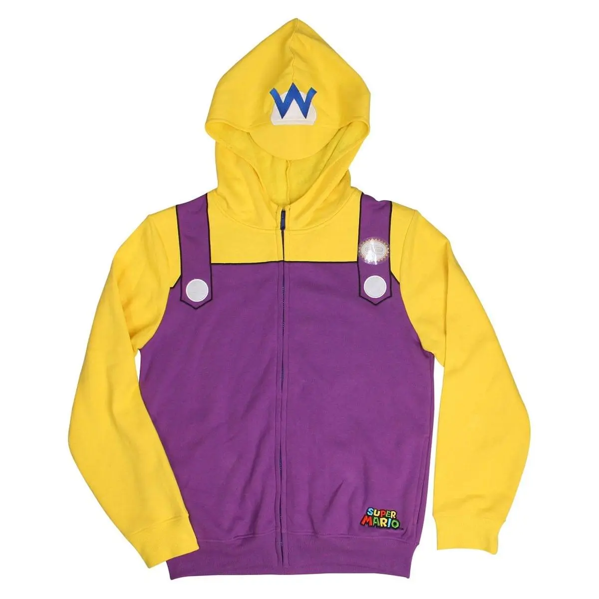 Costume Agent Super Mario Wario Adult Costume Zip Up Hoodie 1 Costume Agent Super Mario Wario Adult Costume Zip Up Hoodie
