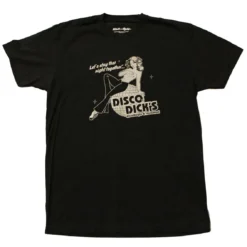 Crowded Coop, LLC Kitsch On The Rocks Disco Dick's Men's Black T-Shirt