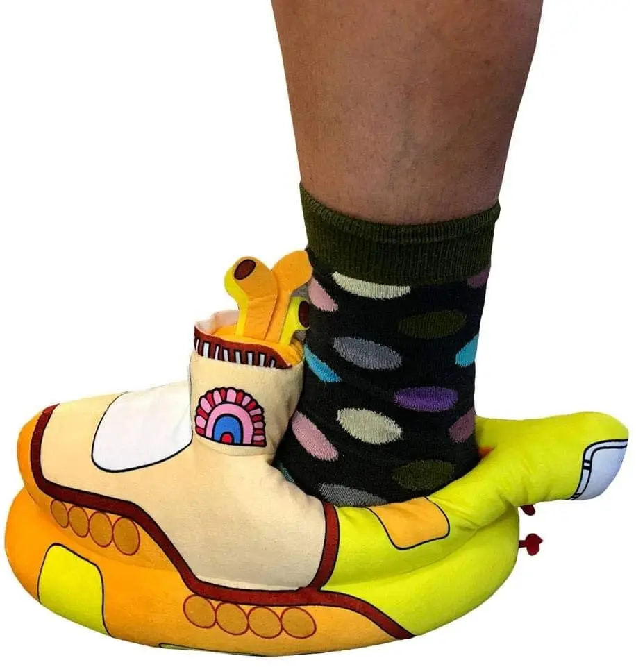 Factory Entertainment The Beatles Yellow Submarine Adult Plush Slippers 2 Factory Entertainment The Beatles Yellow Submarine Adult Plush Slippers - Image 2
