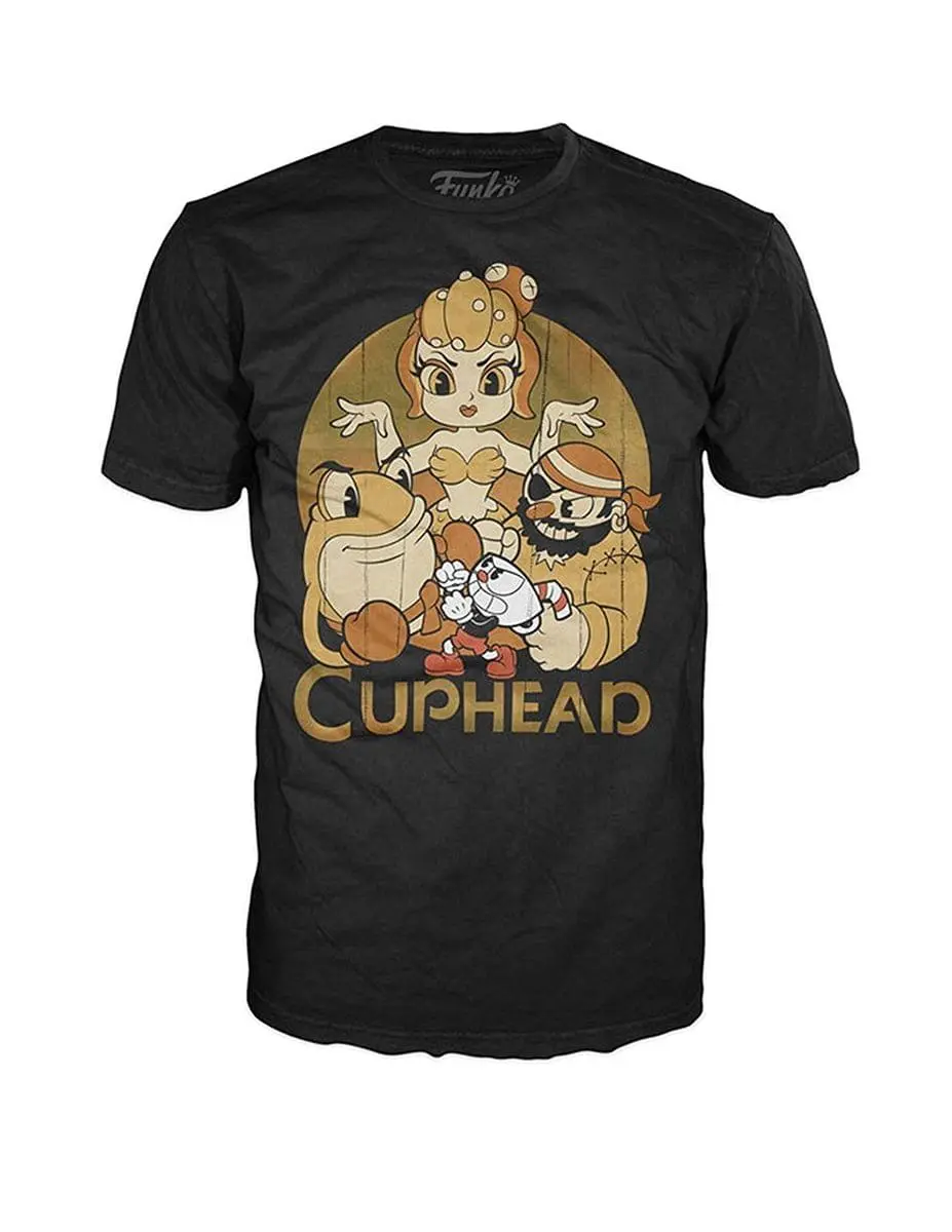 FUNKO Cuphead Pop! Tees "Cuphead And Bosses" Men's T-Shirt 1 FUNKO Cuphead Pop! Tees "Cuphead And Bosses" Men's T-Shirt