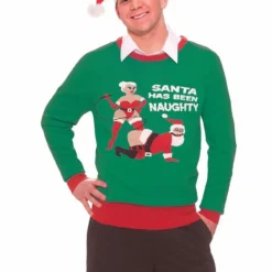 Forum Novelties Ugly Christmas Naughty Santa Adult Sweater