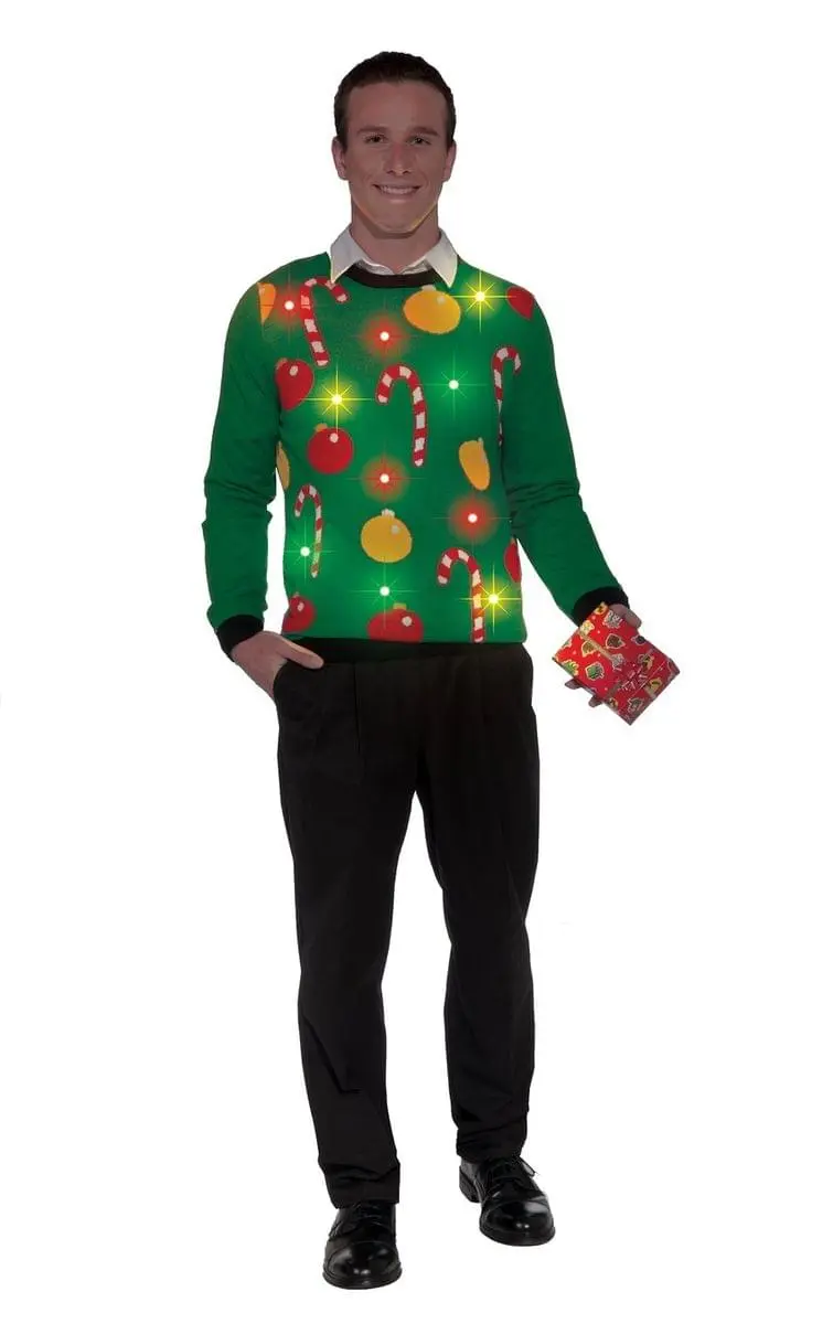 Forum Novelties Tis The Season Light-Up Adult Ugly Christmas Sweater 1 Forum Novelties Tis The Season Light-Up Adult Ugly Christmas Sweater