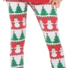 Forum Novelties Christmas Tree And Snowman Costume Leggings Adult Women