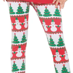 Forum Novelties Christmas Tree And Snowman Costume Leggings Adult Women