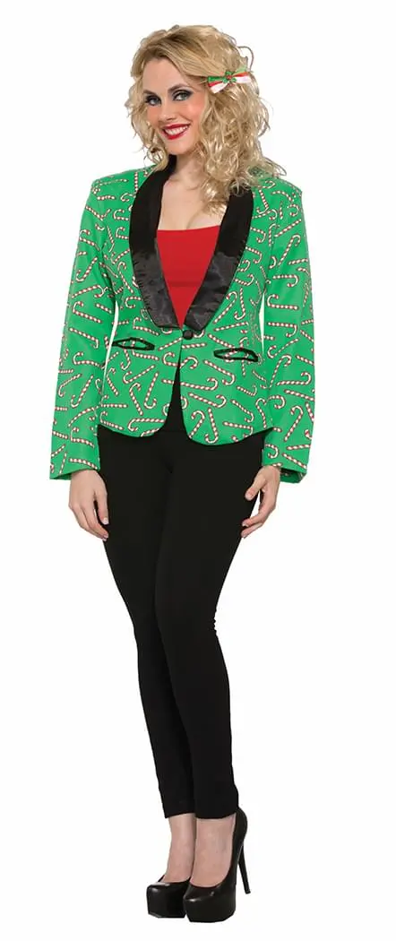 Forum Novelties Candy Cane Blazer Adult Women 1 Forum Novelties Candy Cane Blazer Adult Women