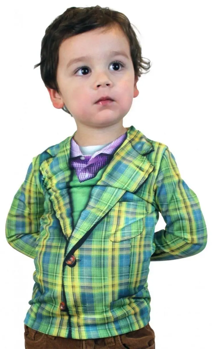 Creative Apparel Concepts Inc. Faux Plaid Suit Costume T-Shirt Child 1 Creative Apparel Concepts Inc. Faux Plaid Suit Costume T-Shirt Child