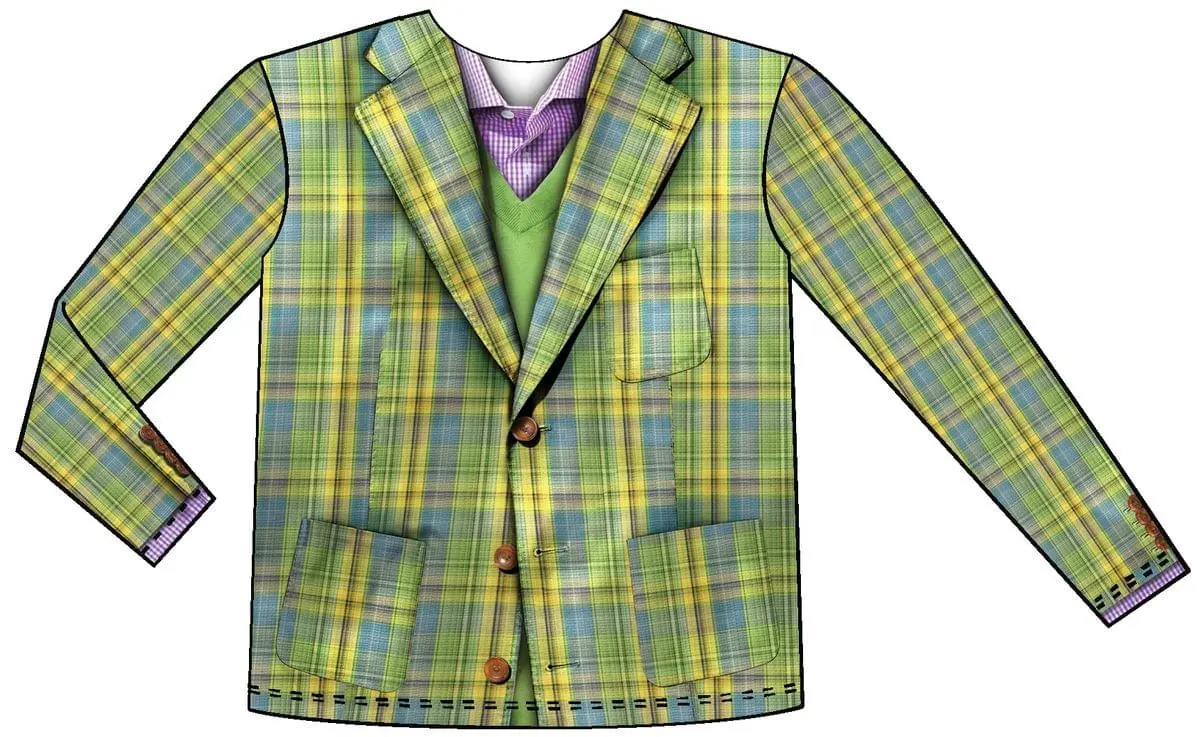 Creative Apparel Concepts Inc. Faux Plaid Suit Costume T-Shirt Child 2 Creative Apparel Concepts Inc. Faux Plaid Suit Costume T-Shirt Child - Image 2