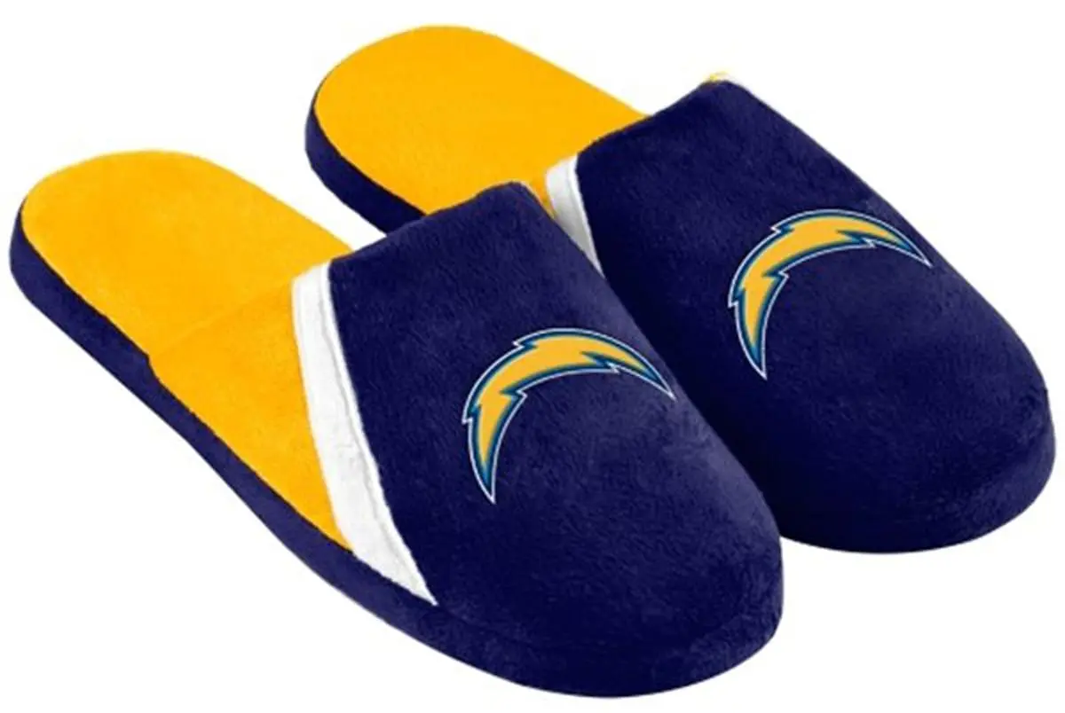 Forever Collectibles San Diego Chargers NFL Swoop Logo Slide Slippers 1 Forever Collectibles San Diego Chargers NFL Swoop Logo Slide Slippers