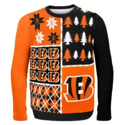 Forever Collectibles Cincinnati Bengals Busy Block NFL Ugly Sweater