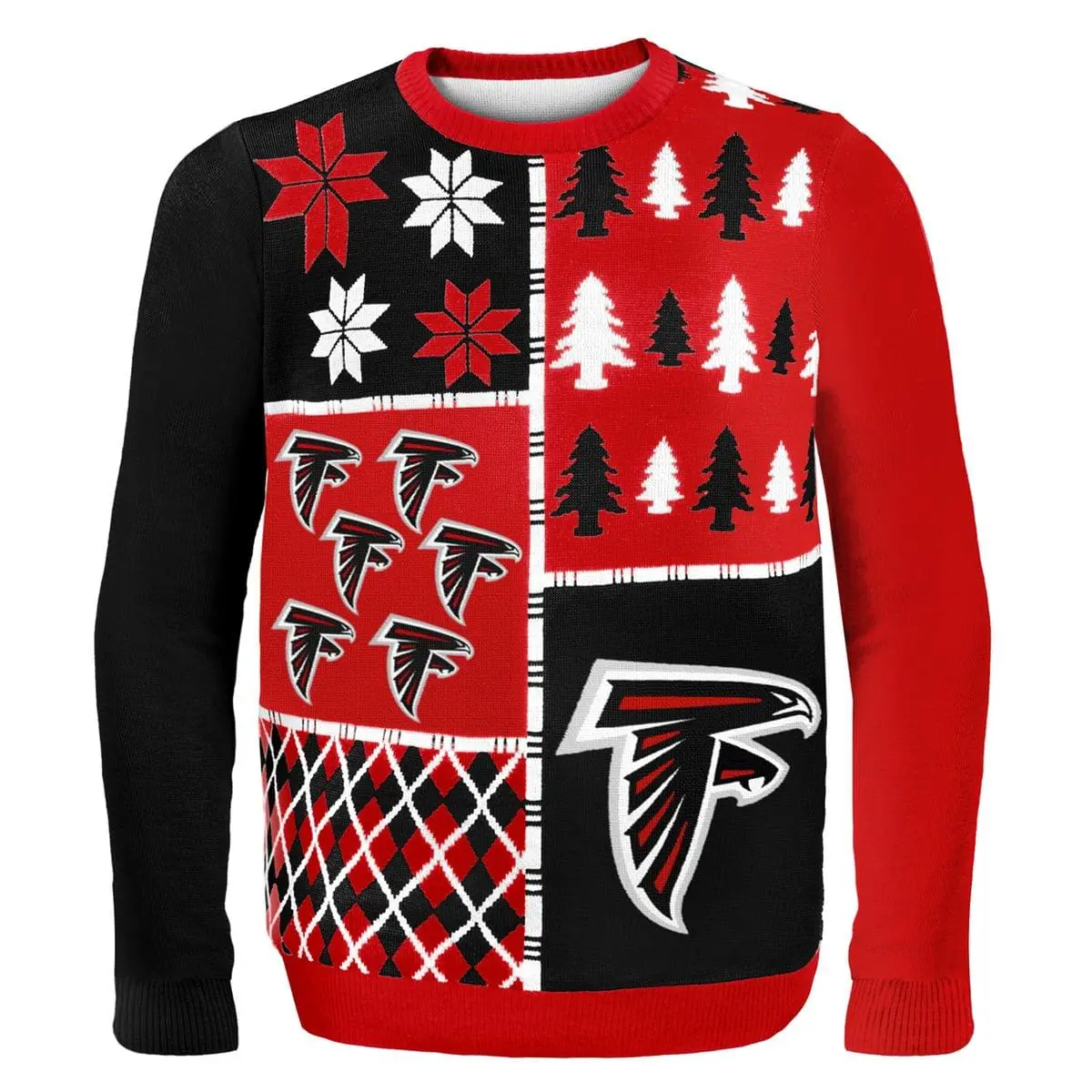 Forever Collectibles Atlanta Falcons Busy Block NFL Ugly Sweater 1 Forever Collectibles Atlanta Falcons Busy Block NFL Ugly Sweater