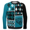 Forever Collectibles Jacksonville Jaguars Busy Block NFL Ugly Sweater