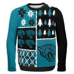 Forever Collectibles Jacksonville Jaguars Busy Block NFL Ugly Sweater