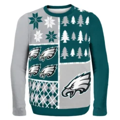 Forever Collectibles Philadelphia Eagles Busy Block NFL Ugly Sweater