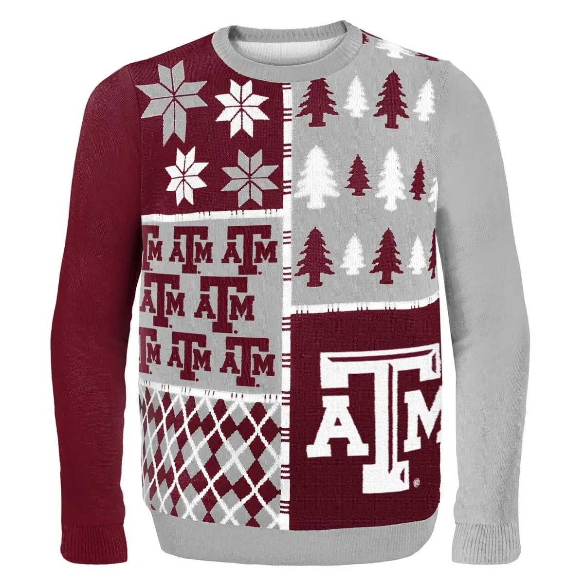 Forever Collectibles Texas A&M Busy Block NCAA Ugly Sweater 1 Forever Collectibles Texas A&M Busy Block NCAA Ugly Sweater