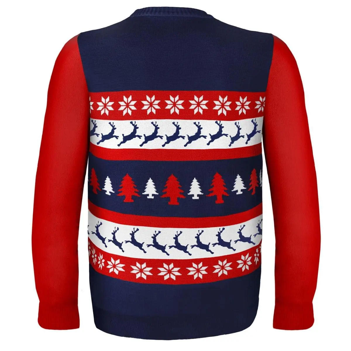 Forever Collectibles New England Patriots Wordmark NFL Ugly Sweater 2 Forever Collectibles New England Patriots Wordmark NFL Ugly Sweater - Image 2