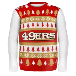 Forever Collectibles San Francisco 49Ers Wordmark NFL Ugly Sweater