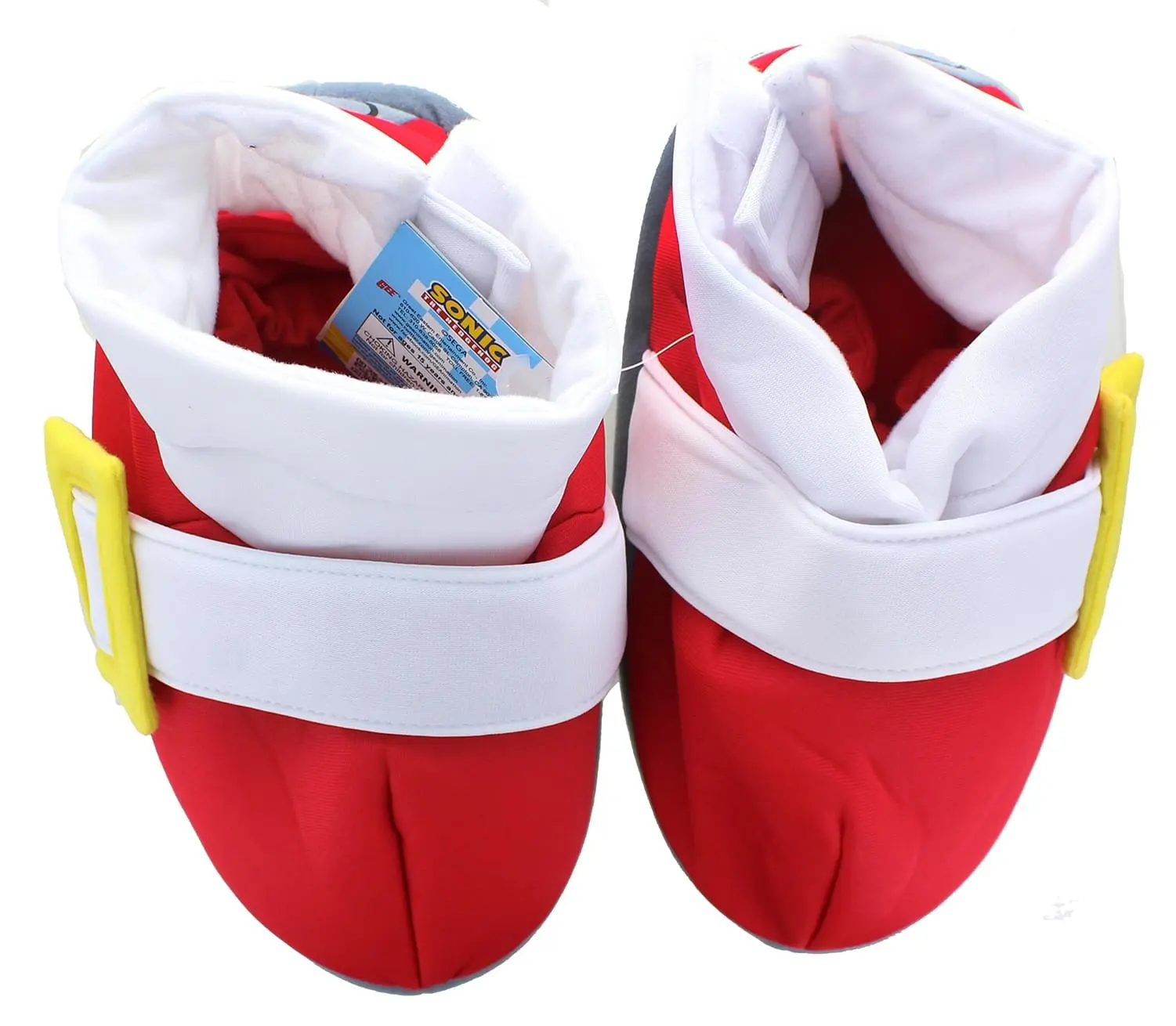 Great Eastern Entertainment Co. Sonic The Hedgehog Red Running Shoes Plush Cosplay Slippers | One Size 3 Great Eastern Entertainment Co. Sonic The Hedgehog Red Running Shoes Plush Cosplay Slippers | One Size - Image 3