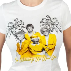 Goodie Two Sleeves The Golden Girls 'On Wednesdays We Wear Gold' Women's T-Shirt | Comfort Fit -Hoodies Sales GOO GGL0117 502 PC