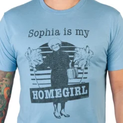 Goodie Two Sleeves The Golden Girls 'Sophia Is My Homegirl' Men's T-Shirt Light Blue | Comfort Fit -Hoodies Sales GOO GGL0122 511 PC
