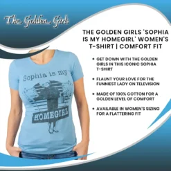 Goodie Two Sleeves The Golden Girls 'Sophia Is My Homegirl' Women's T-Shirt | Comfort Fit -Hoodies Sales GOO GGL0122 512 PGR
