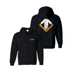 Gaya Entertainment Escape Gaming Large Logo Black Zip-Up Men's Hoodie
