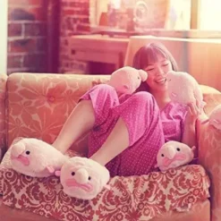 UNCUTE Blobfish Pink Unisex Plush Slippers | One Size Fits Most -Hoodies Sales HTC 81978SL CC