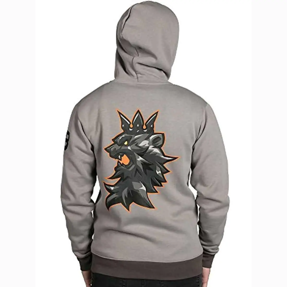 JINX Inc. Overwatch Ultimate Reinhardt Zip-Up Hoodie | Light Grey 3 JINX Inc. Overwatch Ultimate Reinhardt Zip-Up Hoodie | Light Grey - Image 3