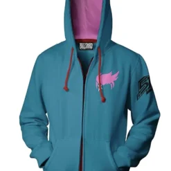 JINX Inc. Overwatch Ultimate Zarya Zip-Up Hoodie | Blue/Red