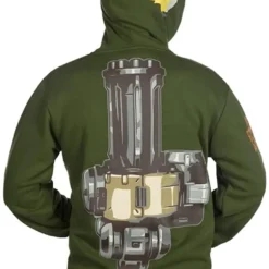 JINX Inc. Overwatch Ultimate Bastion Zip-Up Hoodie | Green 5 JINX Inc. Overwatch Ultimate Bastion Zip-Up Hoodie | Green -Hoodies Sales JNX 8335 PC