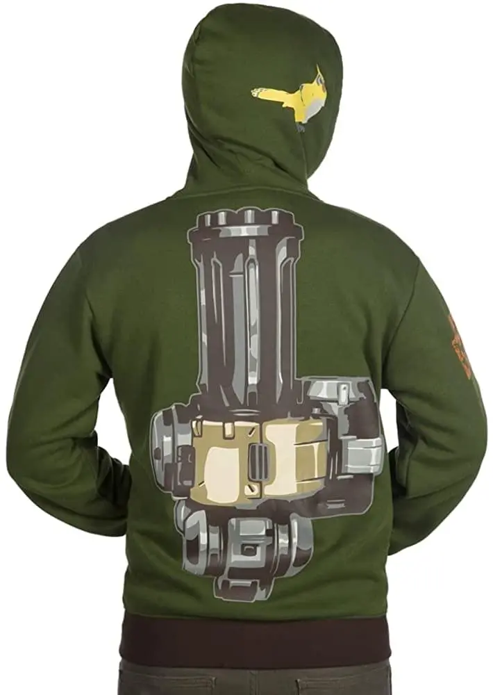 JINX Inc. Overwatch Ultimate Bastion Zip-Up Hoodie | Green 3 JINX Inc. Overwatch Ultimate Bastion Zip-Up Hoodie | Green - Image 3