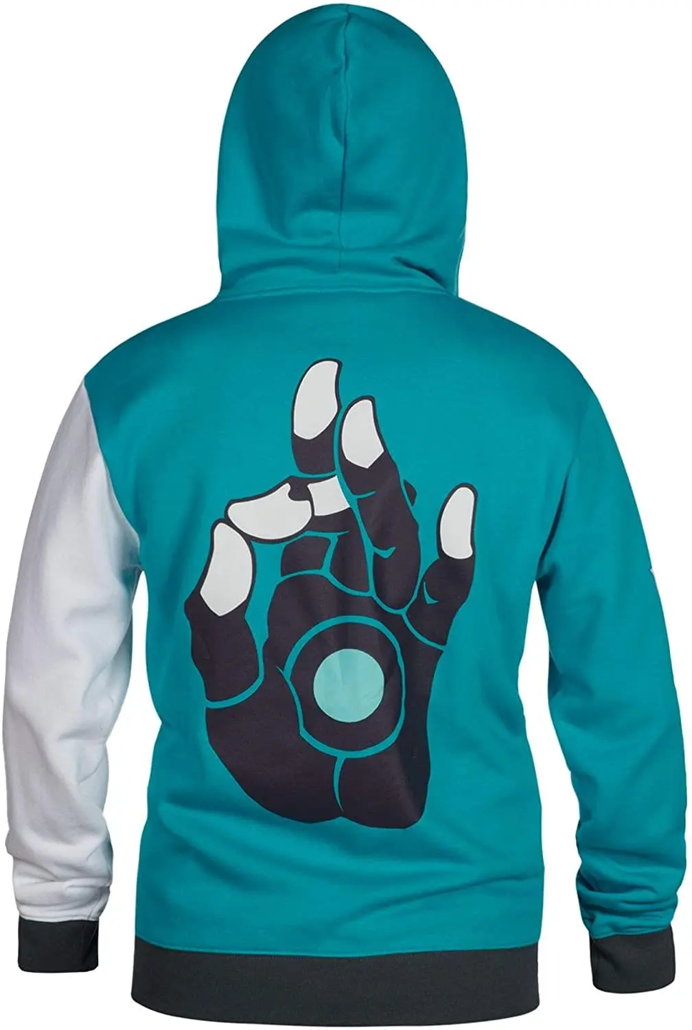 JINX Inc. Overwatch Ultimate Symmetra Zip-Up Hoodie | Teal 3 JINX Inc. Overwatch Ultimate Symmetra Zip-Up Hoodie | Teal - Image 3