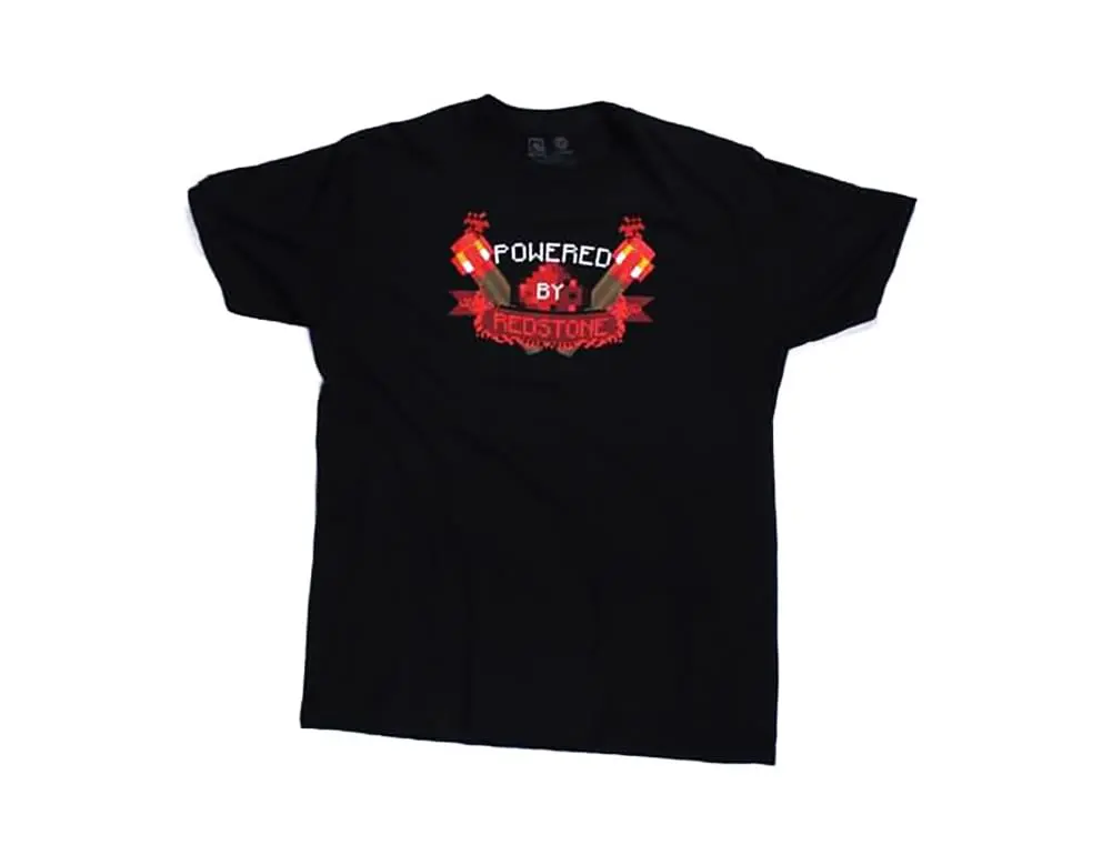 JINX Inc. Minecraft Powered By Redstone Adult Premium T-Shirt 1 JINX Inc. Minecraft Powered By Redstone Adult Premium T-Shirt
