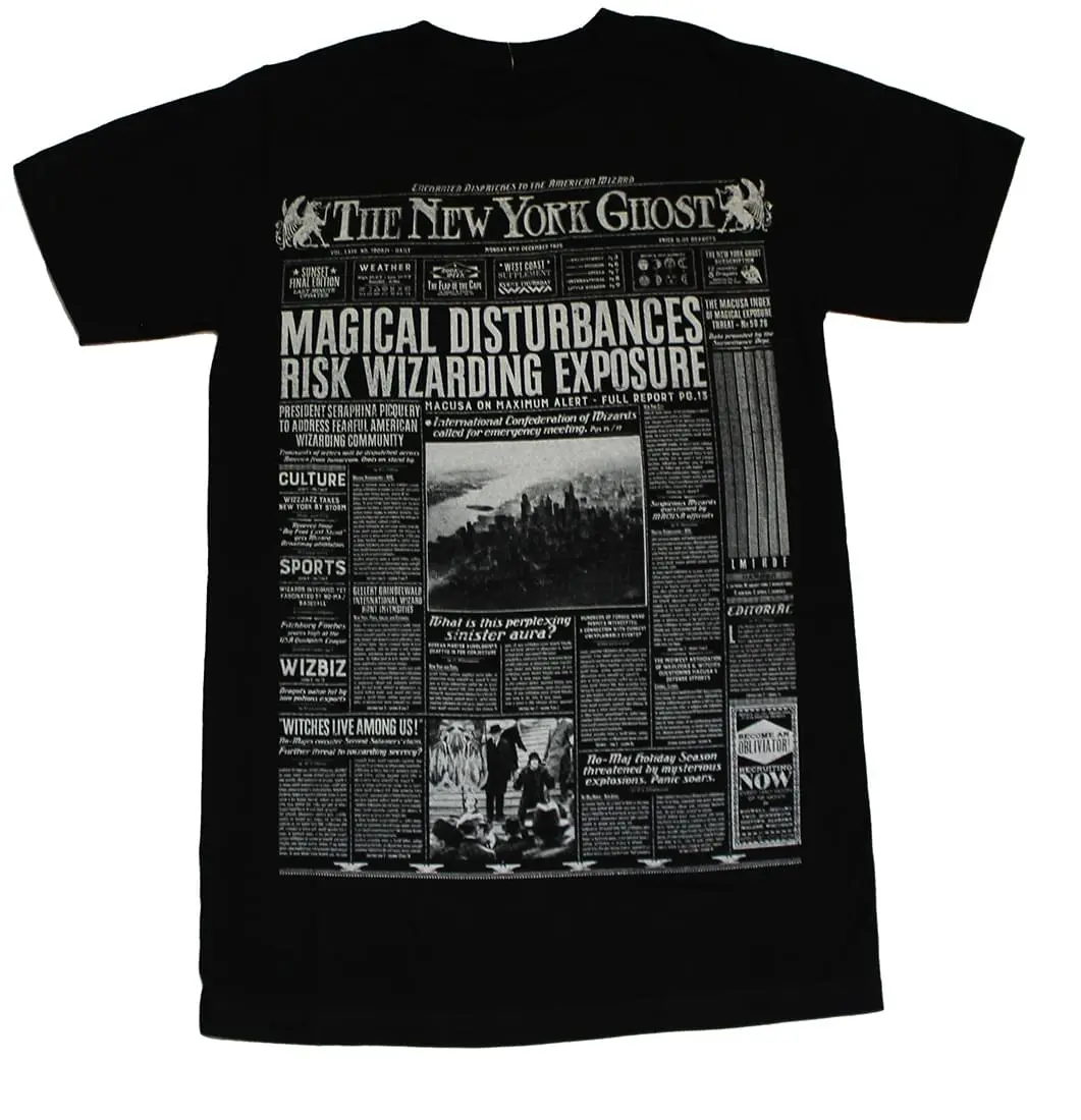 Harry Potter NY Ghost Adult Black T-Shirt - Loot Crate Exclusive 2 Harry Potter NY Ghost Adult Black T-Shirt - Loot Crate Exclusive - Image 2