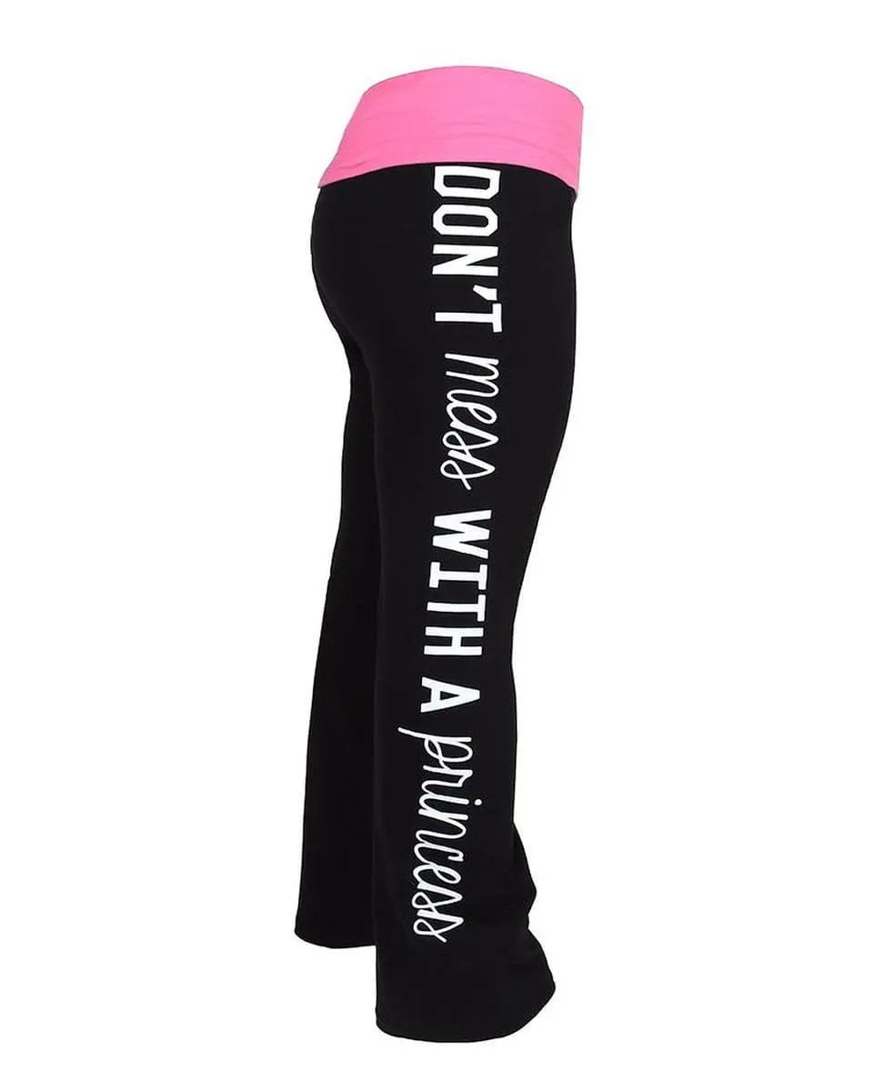 Mighty Fine Star Wars Don’t Mess With A Princess Yoga Pants 2 Mighty Fine Star Wars Don’t Mess With A Princess Yoga Pants - Image 2
