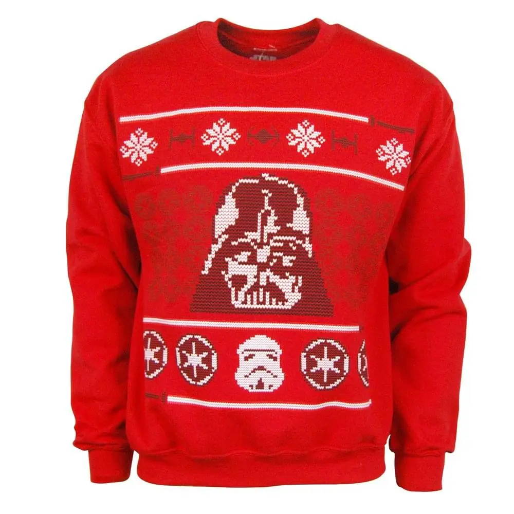 Mighty Fine Star Wars Darth Vader Men's Red Christmas Ugly Sweater 1 Mighty Fine Star Wars Darth Vader Men's Red Christmas Ugly Sweater