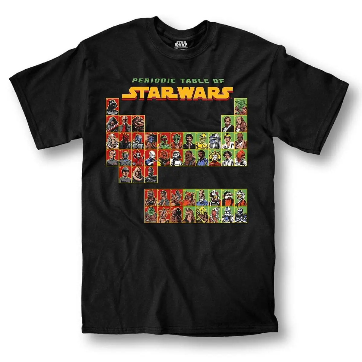 Mighty Fine Star Wars Periodic Table Adult T-Shirt 1 Mighty Fine Star Wars Periodic Table Adult T-Shirt