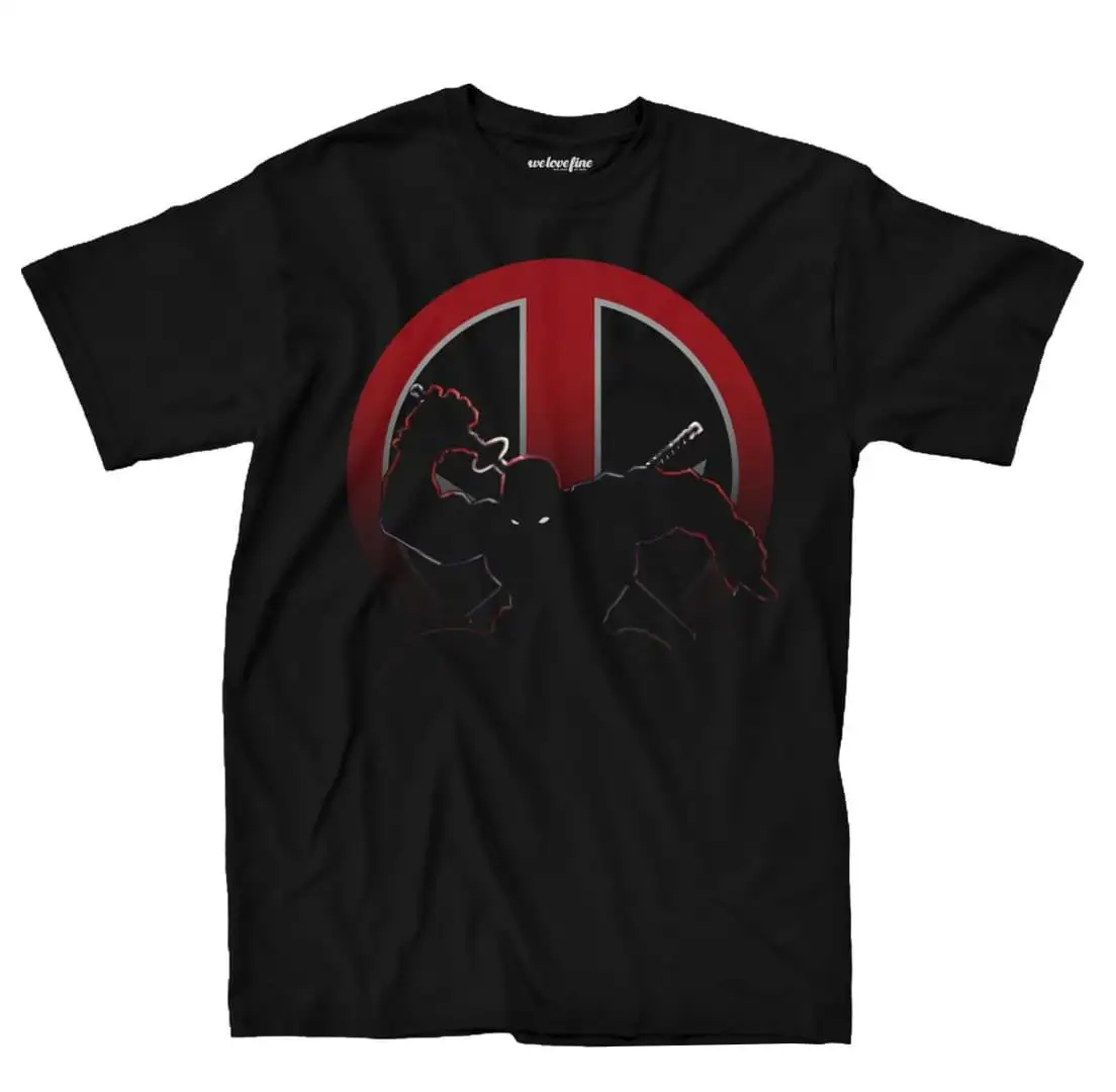 Mighty Fine Marvel Deadpool Shadows Men's T-Shirt 1 Mighty Fine Marvel Deadpool Shadows Men's T-Shirt