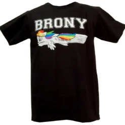 Mighty Fine Brony Swoosh Color Men's T-Shirt: Black