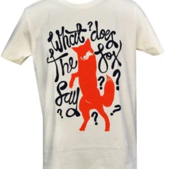 Mighty Fine What Does The Fox Say T-Shirt Adult: Ivory