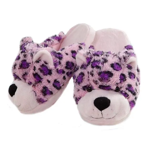 My Pillow Pets Pink Leopard Plush Slippers 1 My Pillow Pets Pink Leopard Plush Slippers